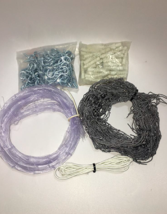 Mallas e insumos para la instalación